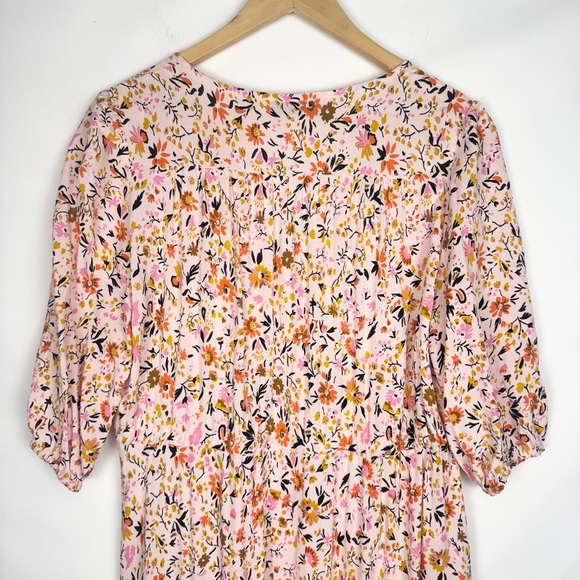 Petal & Pup Multicolor Floral Kelda Maxi Dress 3/4 Sleeves Size M Spring Flowy - Picture 11 of 13